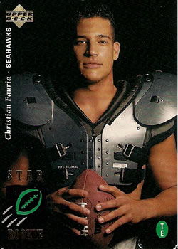 Christian Fauria Seattle Seahawks 1995 Upper Deck NFL Star Rookie #22